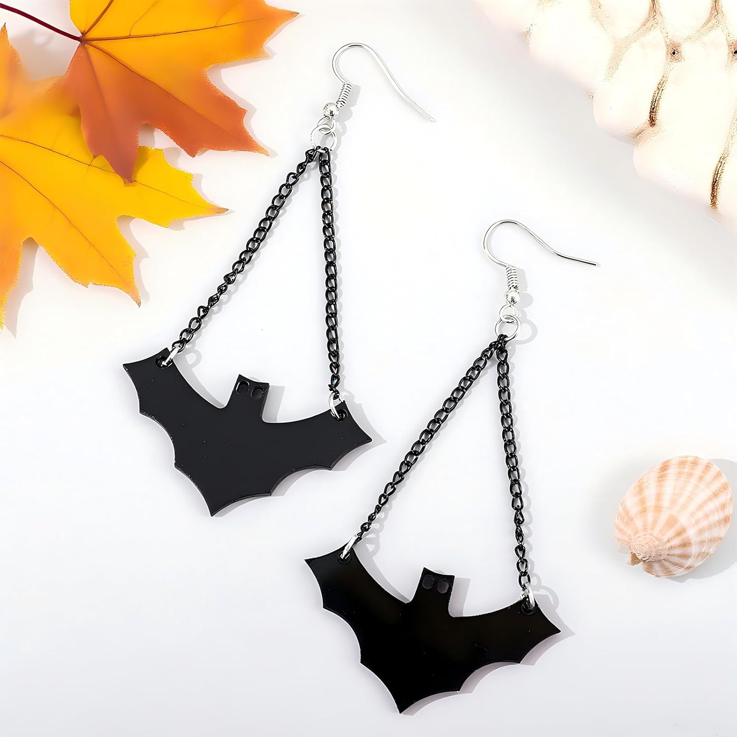 Halloween Bat Earrings for Women Acrylic Dangle Earrings Spooky Cute Bat Shape Hypoallergenic Party Accessories Gifts - Image 6