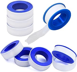 Teflon Tape Plumbers Tape for Leaky Pipes 8 Rolls Teflon Tape 1/2 inch Plumbing Tape for Leaks PTFE Tape for Shower Head and Pipe Thread Tape Pipe Tape Thread Seal Tape Sealant Tape (394 Inches L)