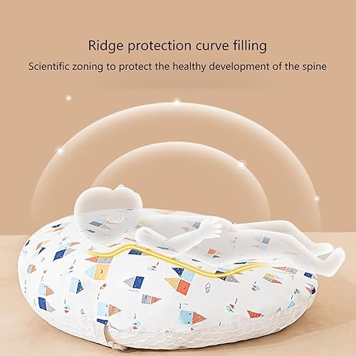 Miniatura 3 de Almohada de lactancia para bebés con funda extraíble suave ajustable y portátil para bebé (rosa, 23.6 x 21.7 pulgadas)