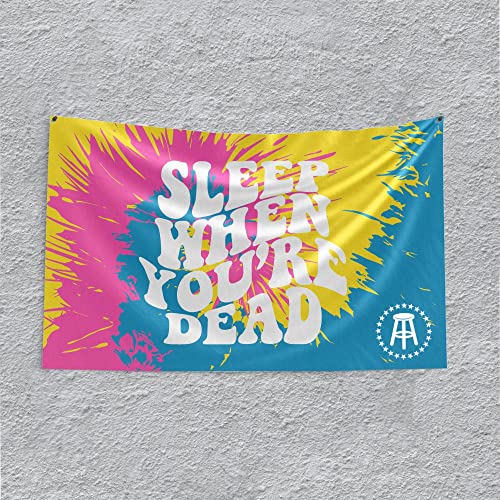 バースツール スポーツ Sleep When You're Dead フラッグ (タイダイ) バースツール スポーツ Sleep When You're Dead フラッグ (タイダイ)