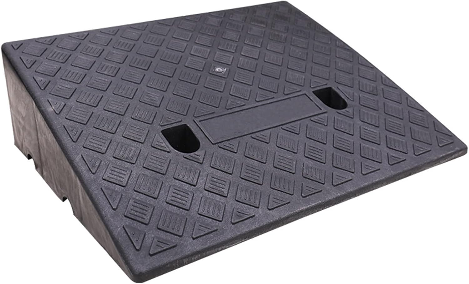 Curb Ramps Slope Pad,Threshold Ramp,Low Cars Driveway Curb Ramps,for Driveway,Loading Dock,Sidewalk,Scooter, Bike, Wheelchair (Color : Black, Battery *1 : 50 * 40 * 17cm)