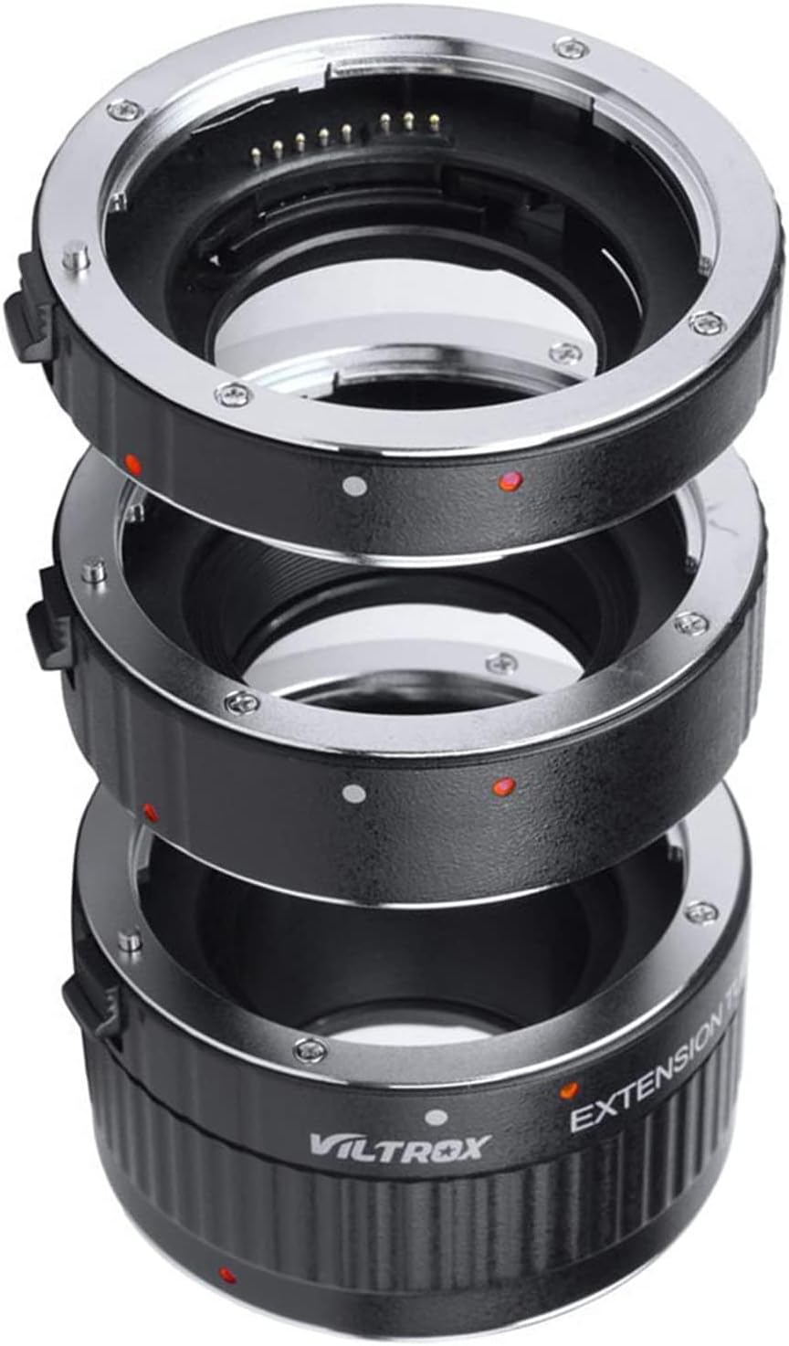 VILTROX DG-C Auto Focus Extension Tube Set Macro Extension Tube Set Adapter Ring (12mm+20mm+36mm) for Canon EF/EF-S Lens DSLR Camera
