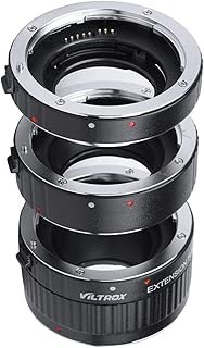 VILTROX DG-C Auto Focus Extension Tube Set Macro Extension Tube Set Adapter Ring (12mm+20mm+36mm) for Canon EF/EF-S Lens DSLR Camera