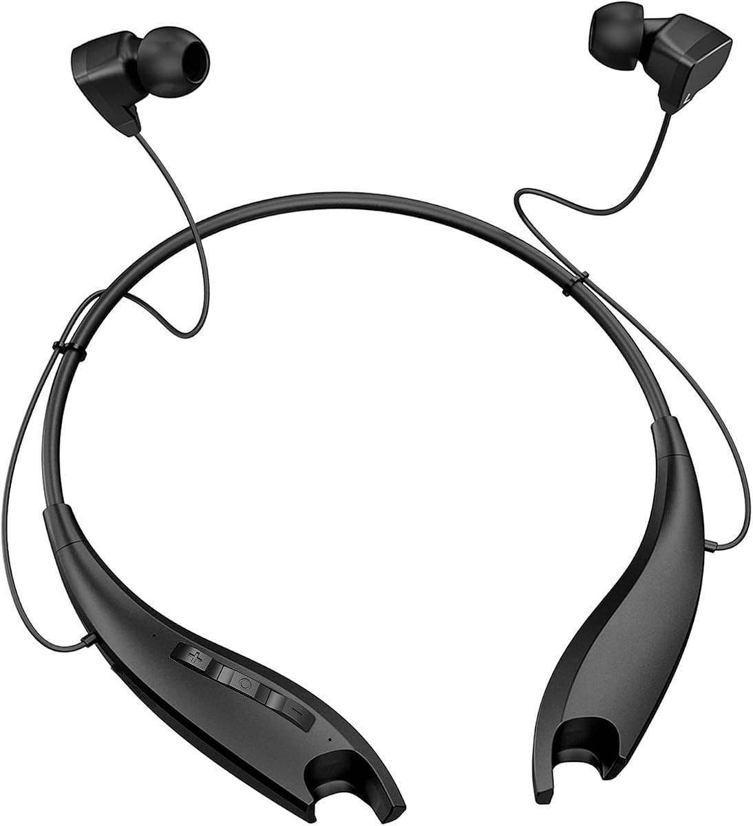Redzoo Neckband Headphones, Around The Neck Bluetooth Headphones w/Noise Cancelling Microphone, Bluetooth Headset w/ 22hrs Playtime, Neck Earphones Stereo Bass, for Music, Conference, Video, Call | Around The Neck Bluetooth Headphones with Noise Cancelling Microphone, Neck Earphones for Music, Conference, Video, Call