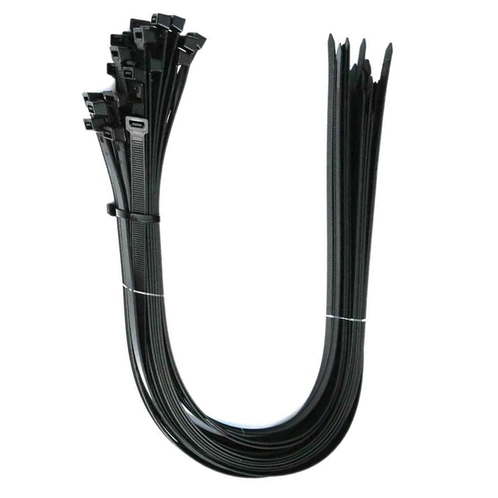 Cable Ties, 50Pack Plastic Cable Ties 450mm×4.8mm, Heavy Duty Strong Nylon Premium Self Locking 17.72 inch/45cm, Extra Long Zip Tie Wraps for for Tidy Wires Workshop Home & Garden (Black)