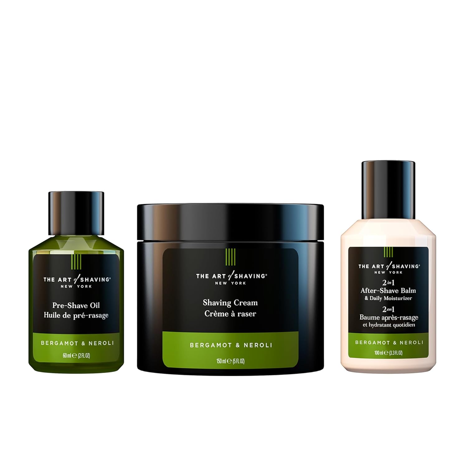 The Art of Shaving Bergamot & Neroli Shaving Bundle for Men – Pre-Shave Oil, Shaving Cream, After-Shave Balm – Protects Against Irritation & Razor Burn – Clinically Tested for Sensitive Skin