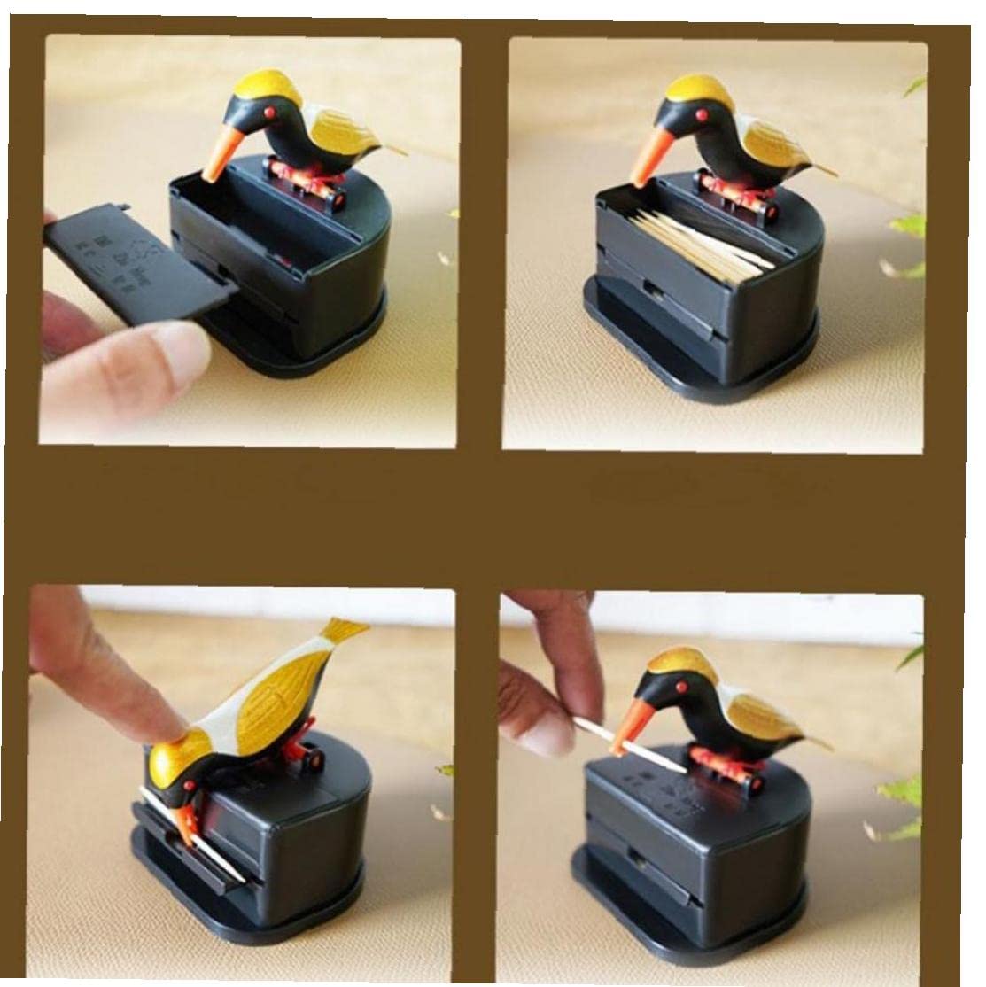 Amazon｜かわいい 鳥 自動 楊枝入れ ようじいれ 爪楊枝入れ 楊枝ケース