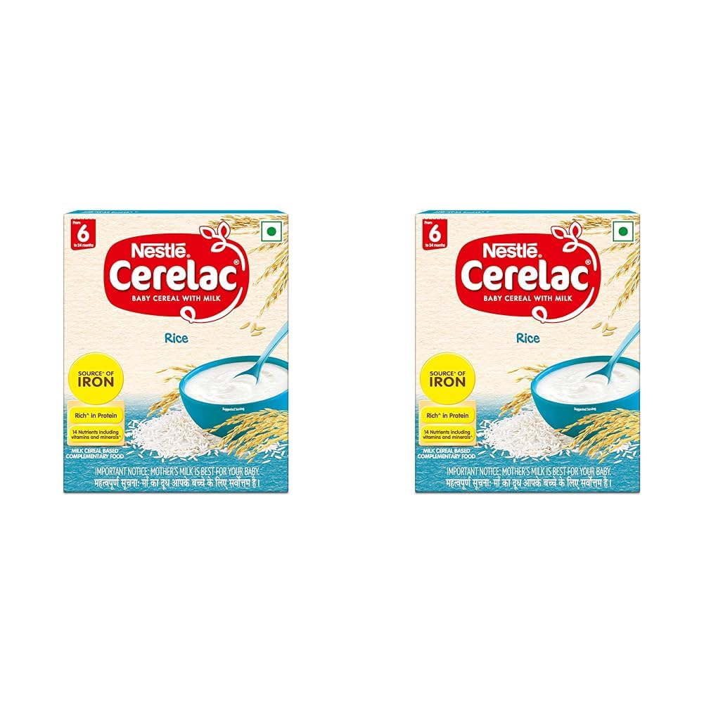 CERELAC Nestle Baby Cereal with Milk, Rice,Stage 1, From 6 to 24 Months, Source of Iron & Protein, 300g (Pack of 2) (B0D3HMB9BP) Amazon Price History, Amazon Price Tracker
