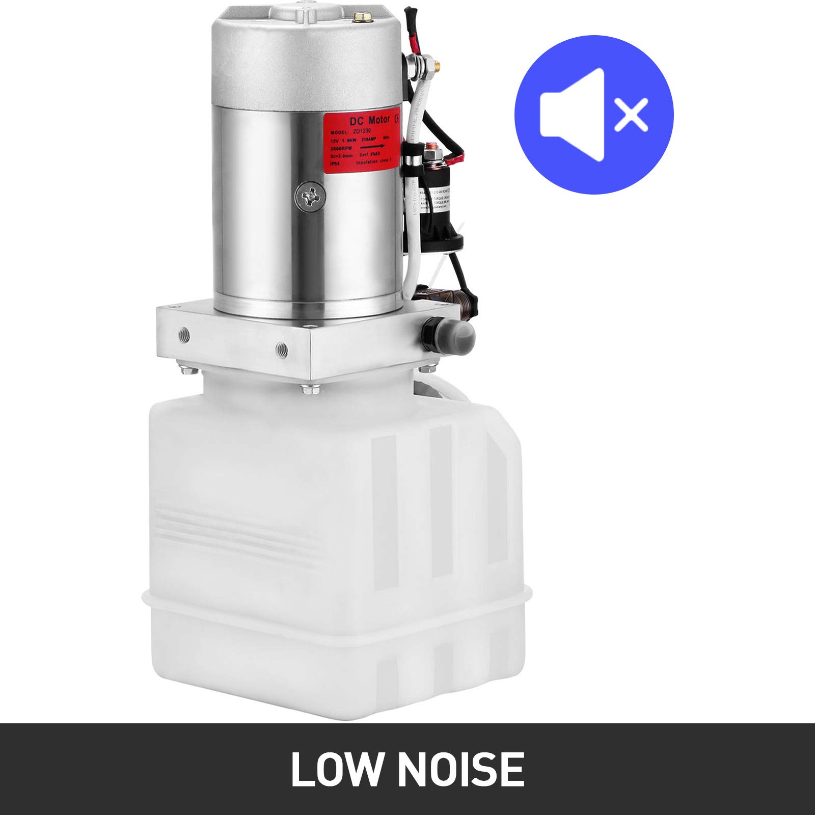 VEVOR Bomba Hidráulica 4L Bomba Hidráuli Eléctrica 2850R / MIN Bomba Hidráulica de Acción DC 12V Bomba Hidráulica con Tanque de Combustible 1.6-3KW Bomba Hidráulica de Acción Simple 1500 PS