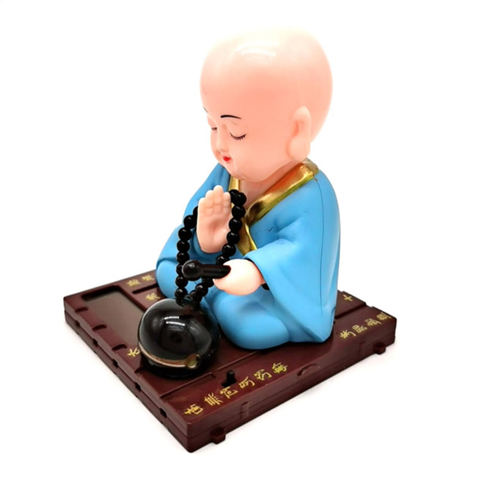 Amazon.co.jp: 僧侶 置物 小坊主の彫像ソーラーヘッドのおもちゃ 僧侶