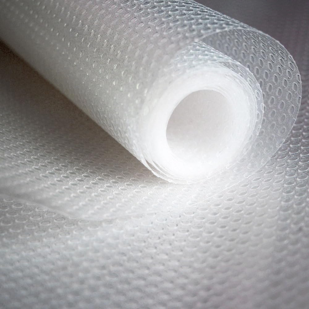 OLIVO.shop Schubladenmatte, nicht klebend, rutschfest, transparent, Rolle zum Schutz von Schubladen, Küche, Kühlschrank, Schränke, Regale Crystal (50 x 1500 cm)