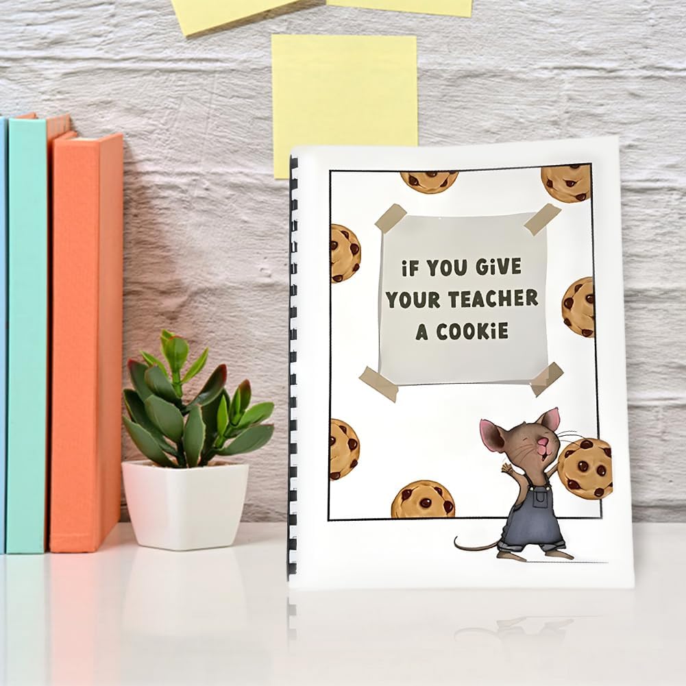 If You Give A Teacher A Cookie Gift Card Book, Teacher Appreciation Book Gifts, Every Page Turned is A Thank You to The Teachers for Their Hard Work, Thoughtful Gift for Teacher