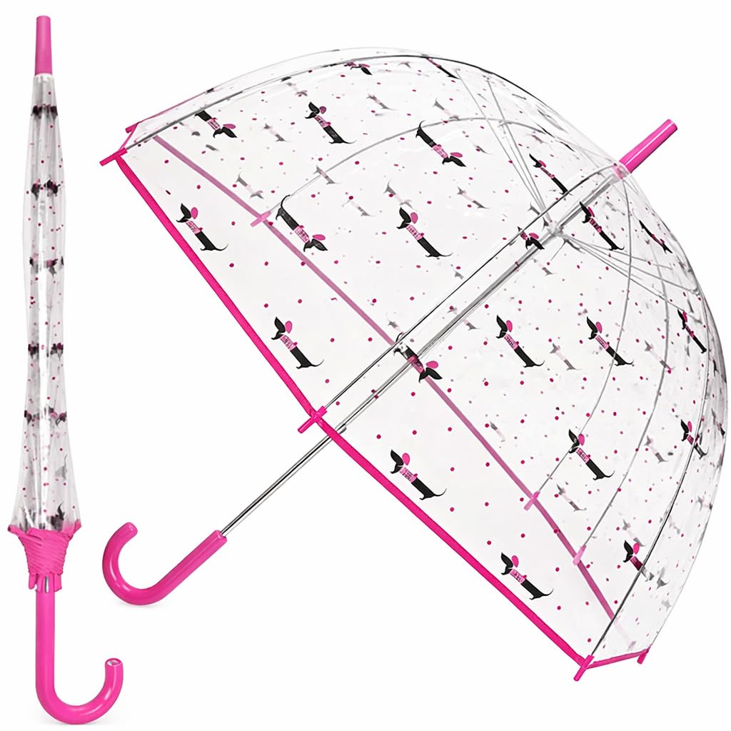 A2Z Ladies Clear Bubble Umbrella Transparent Dome Canopy Walking Brolly