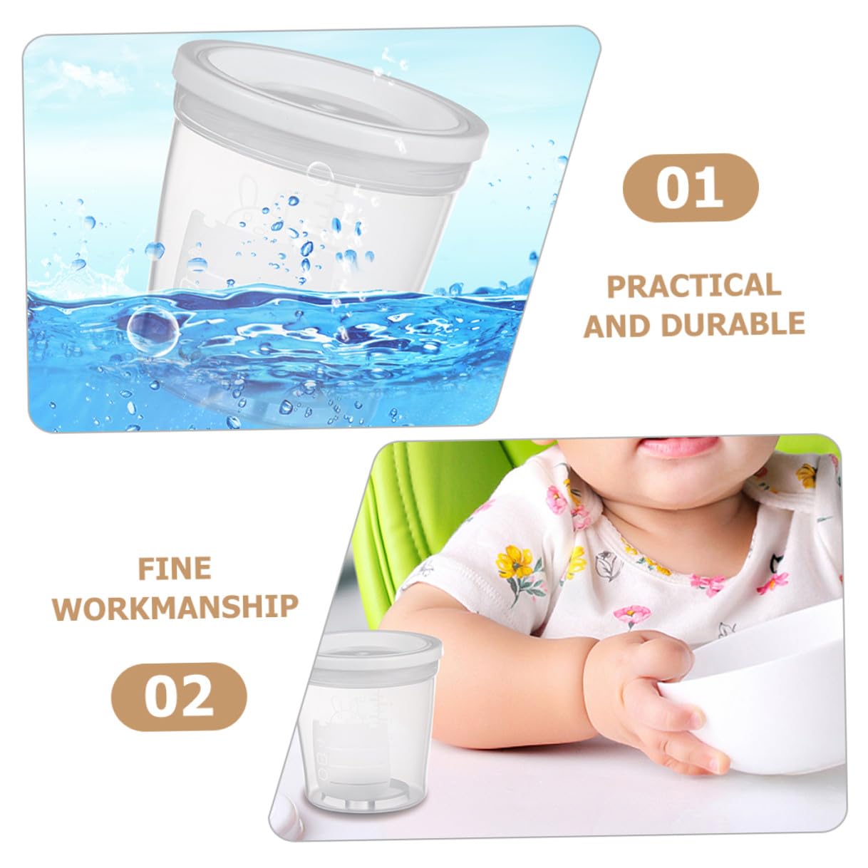 Generic Portable Milk Powder Dispenser Box Travel Formula Container Sealed Storage Go Feeding Easy to Use and Clean
