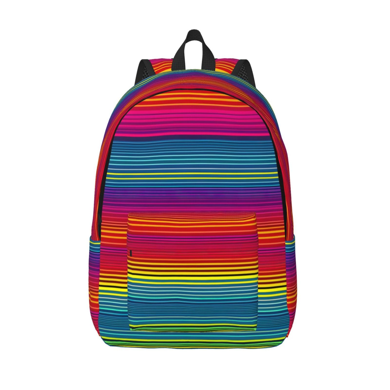 Sac à dos imprimé arc-en-ciel protégeant ordinateur portable femme - 8