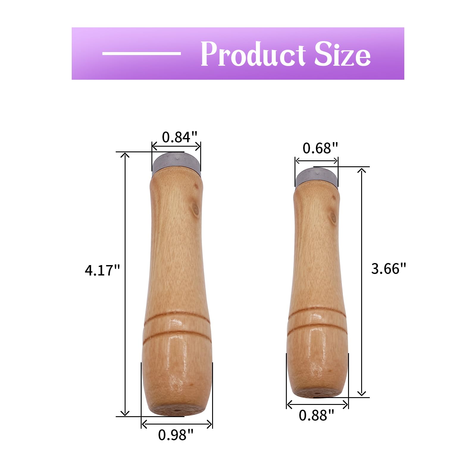 Poignée De Lime En Bois De Remplacement, Collier Métallique Solide