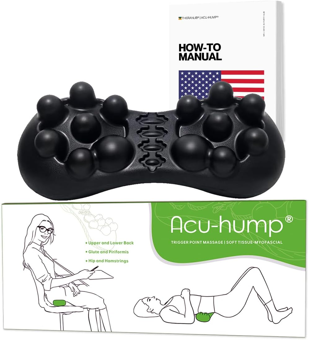 Butt Massage Tool Tight Back – Release Piriformis, Hip, SI Joint & Myofascial Trigger Points Relief (Non-Electric)