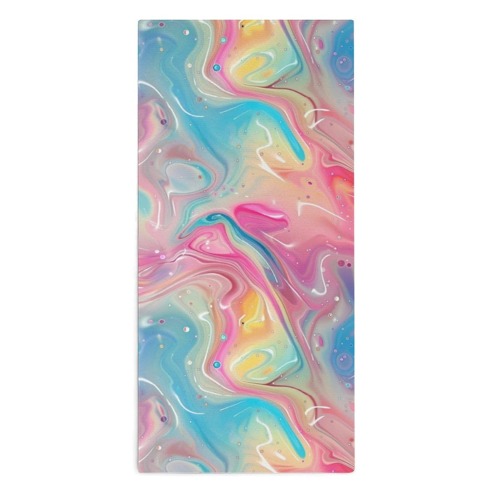 TXFBTRFSA Abstract Art Rainbow Hand Towels for Adult Face Towel Bath Beach Swim Accessories