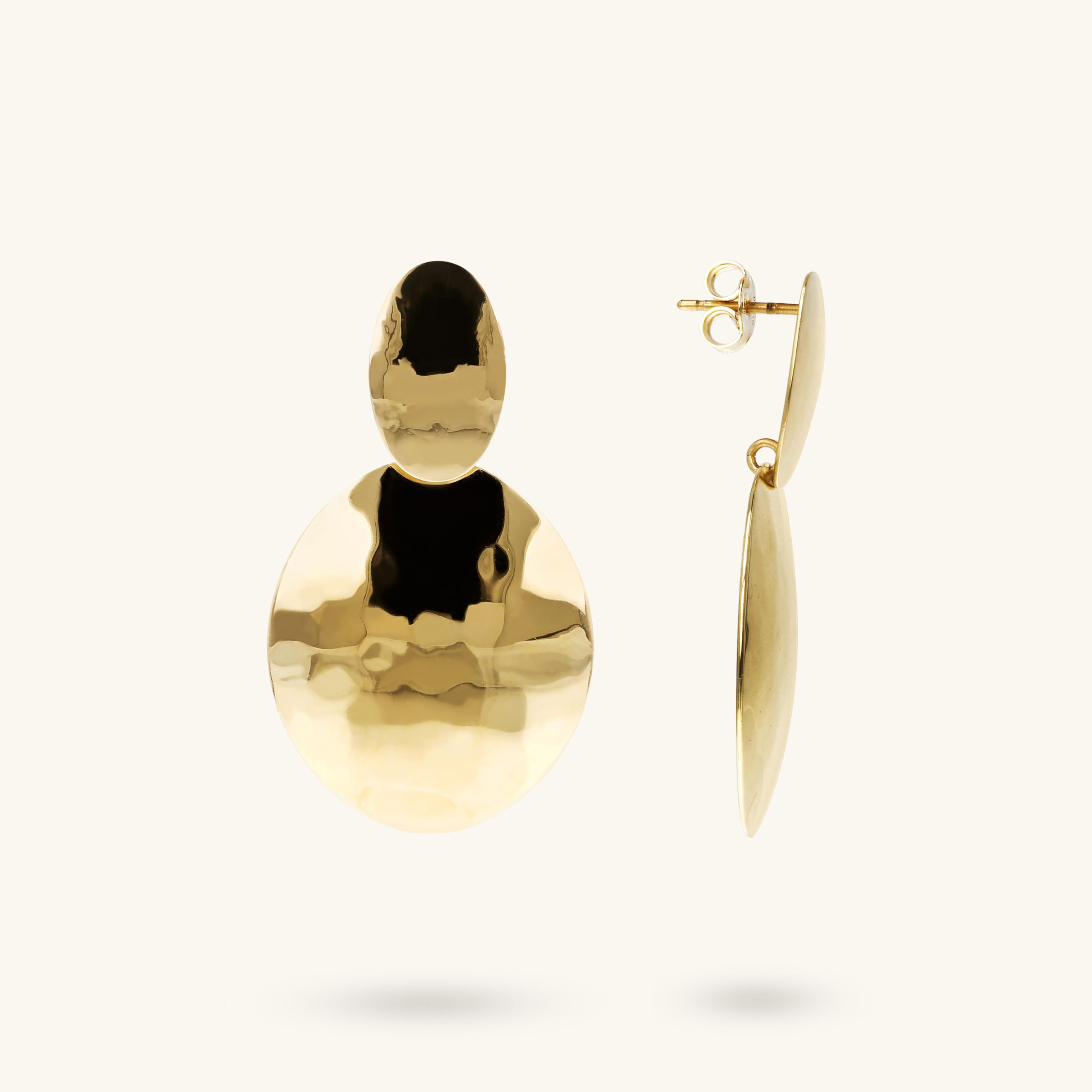 ETRUSCA GIOIELLI Orecchini Donna placcati Oro 18k – Orecchini Pendenti Ovali Anallergici – Gioielli Made in Italy – Idea Regalo Compleanni, Anniversari, Festa Donna, Festa Mamma