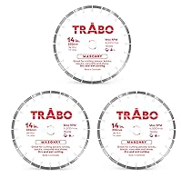 Vista 10 de Trabo Hoja de unión de diamante segmentada de mampostería de 14 pulgadas para cortar cemento, adoquines, hormigón con barras de refuerzo, piedra