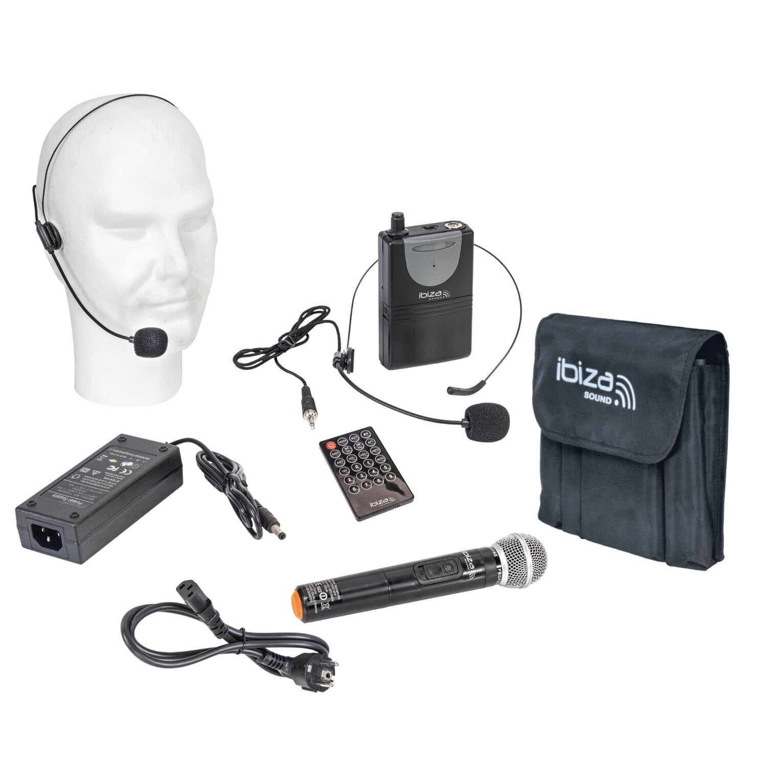 Pack Sono DJ 1600W Ibiza PORT15VHF-MKII-TWS, Portable Autonome 15" USB/Bluetooth/Couplage sans Fil - Lumières LED, Soirée