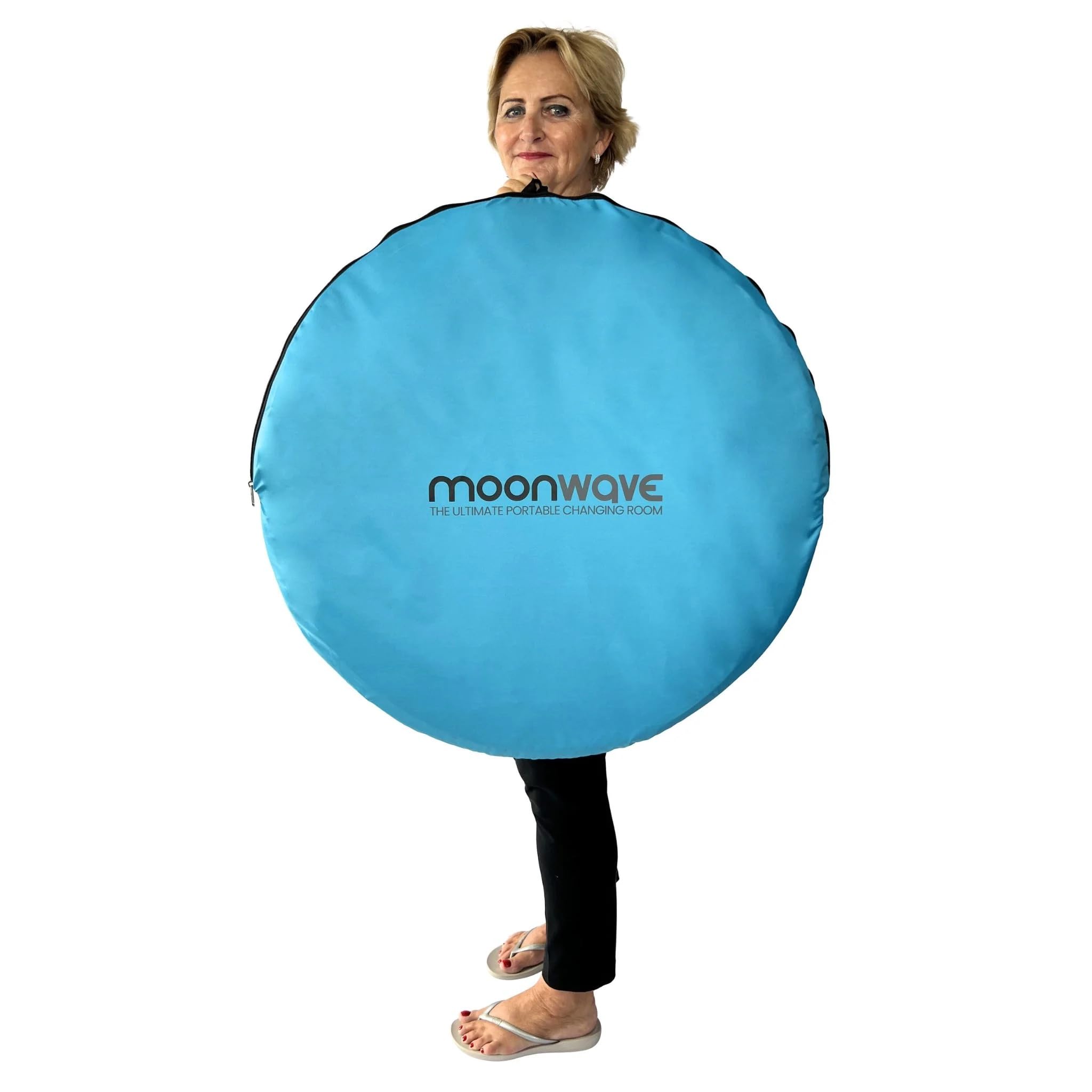 Moonwave - Spogliatoio, tenda portatile per la privacy e tubo compatto per spogliatoio, design impermeabile e leggero, ideale per spiaggia, campeggio e spogliatoi all'aperto, grande, base da 70 cm