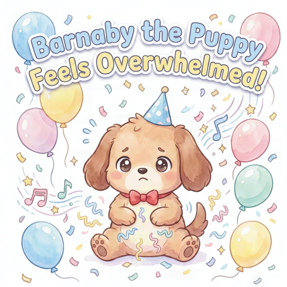 Barnaby The Puppy Feels Overwhelmed!: A Calm-Down Story About Finding a Quiet Corner and Counting to Ten