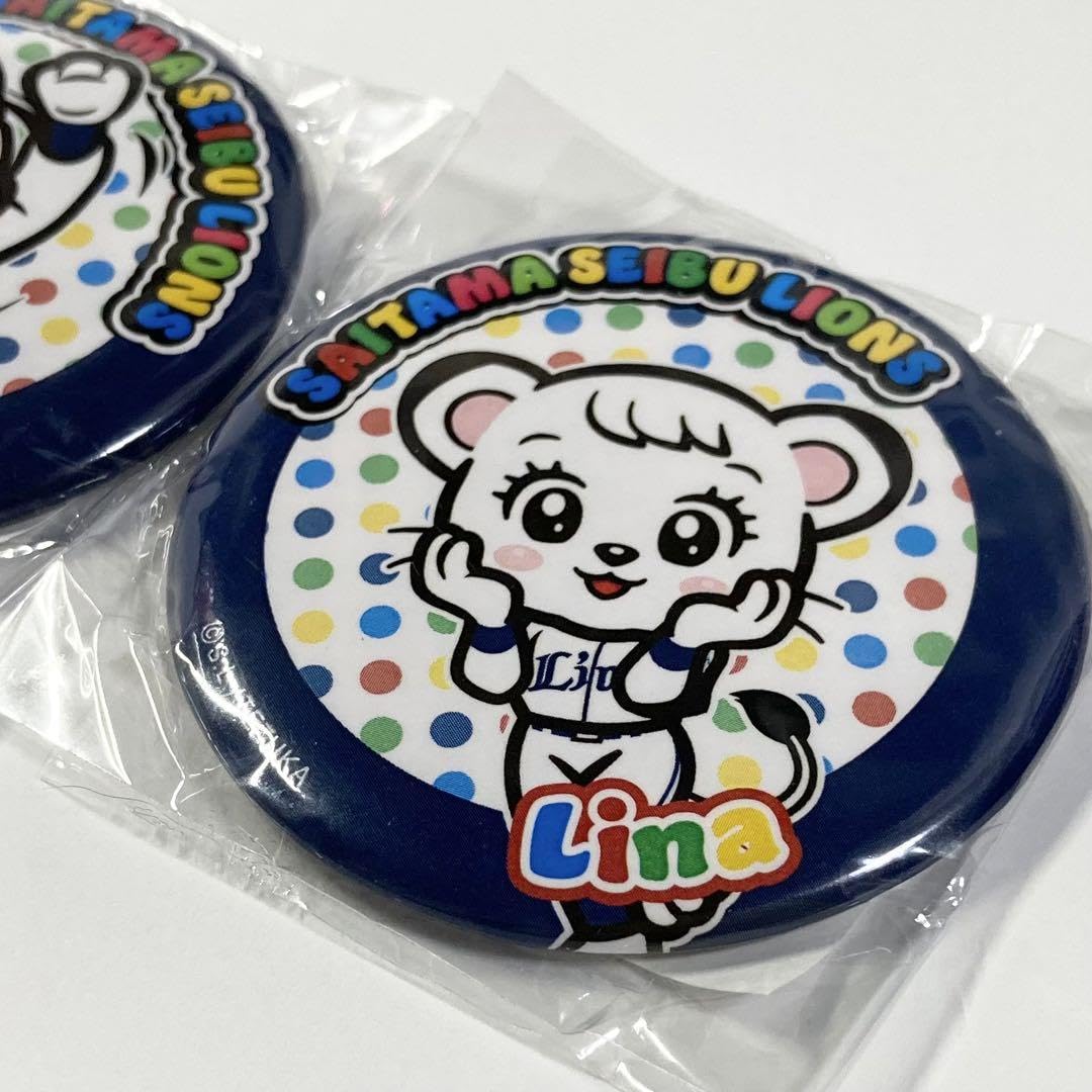 Amazon.co.jp: 埼玉西武ライオンズレオとライナの缶バッジ 2個セット