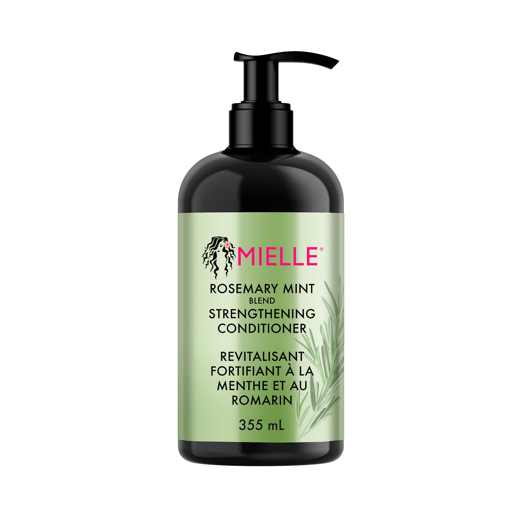 Mielle Rosemary Mint Strengthening Hair Conditioner - Detangling & Hydrating Conditioner to Help Increase Manageability - Infused with Biotin to Support Longer, Healthier Strands, 355 g