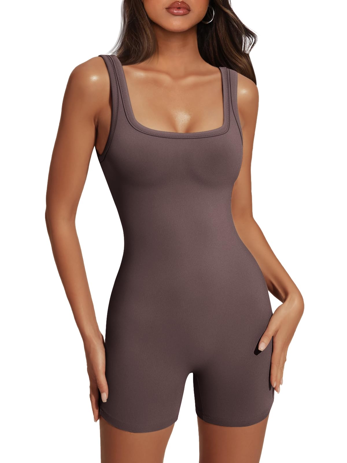 AUTOMETWomen's Sexy Bodysuit Workout Rompers One Piece Summer Outfits Shorts Jumpsuits Gym Yoga Fashion Clothes 2024