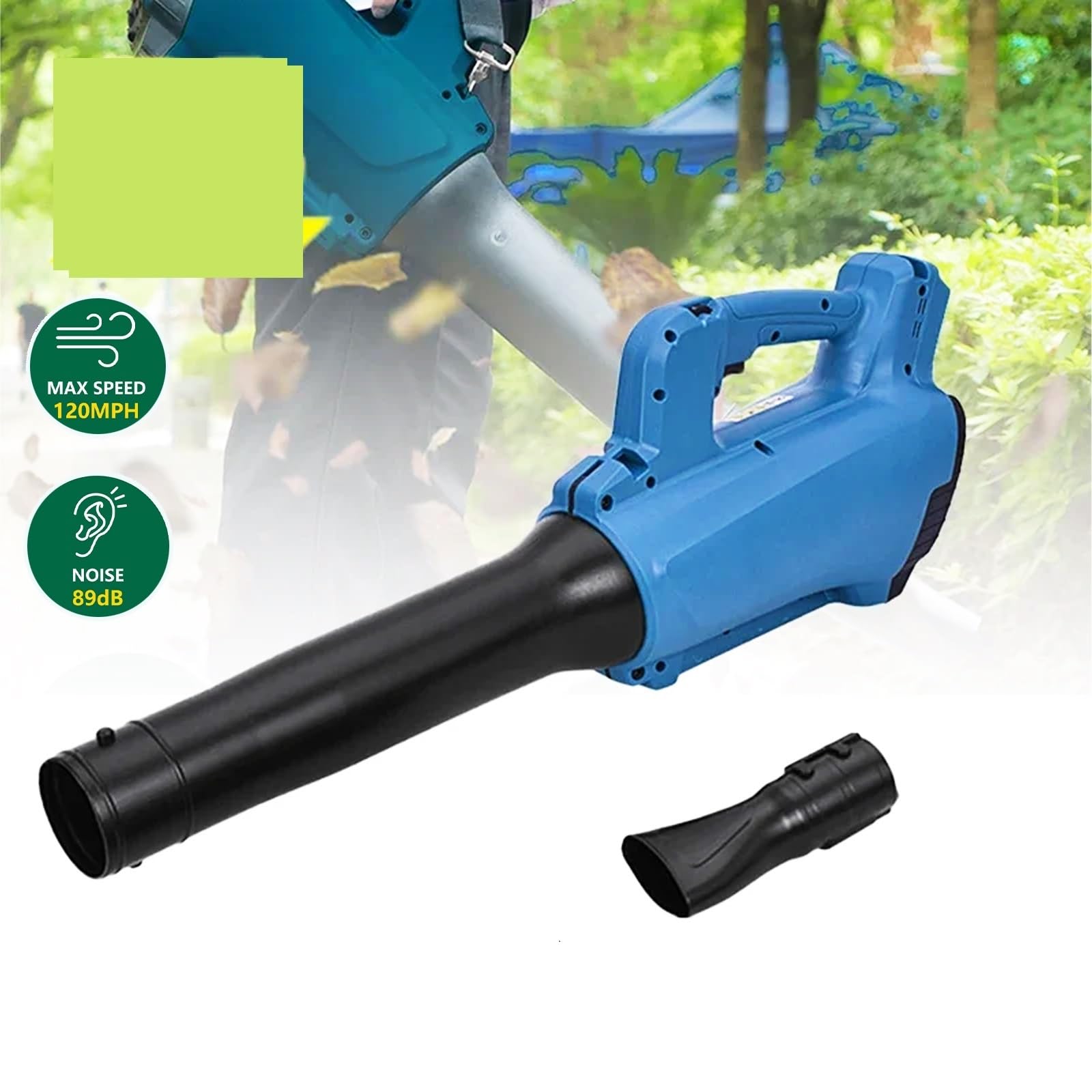 Soffianti Soffiatore elettrico for foglie senza spazzole e senza fili 460CFM 120MPH Soffiatore for foglie aspirante da giardino con collettore di polvere