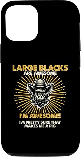 Miniatura 4 de iPhone 12 mini Pig Dad Mom Awesome - Granjero criador grande negro caso