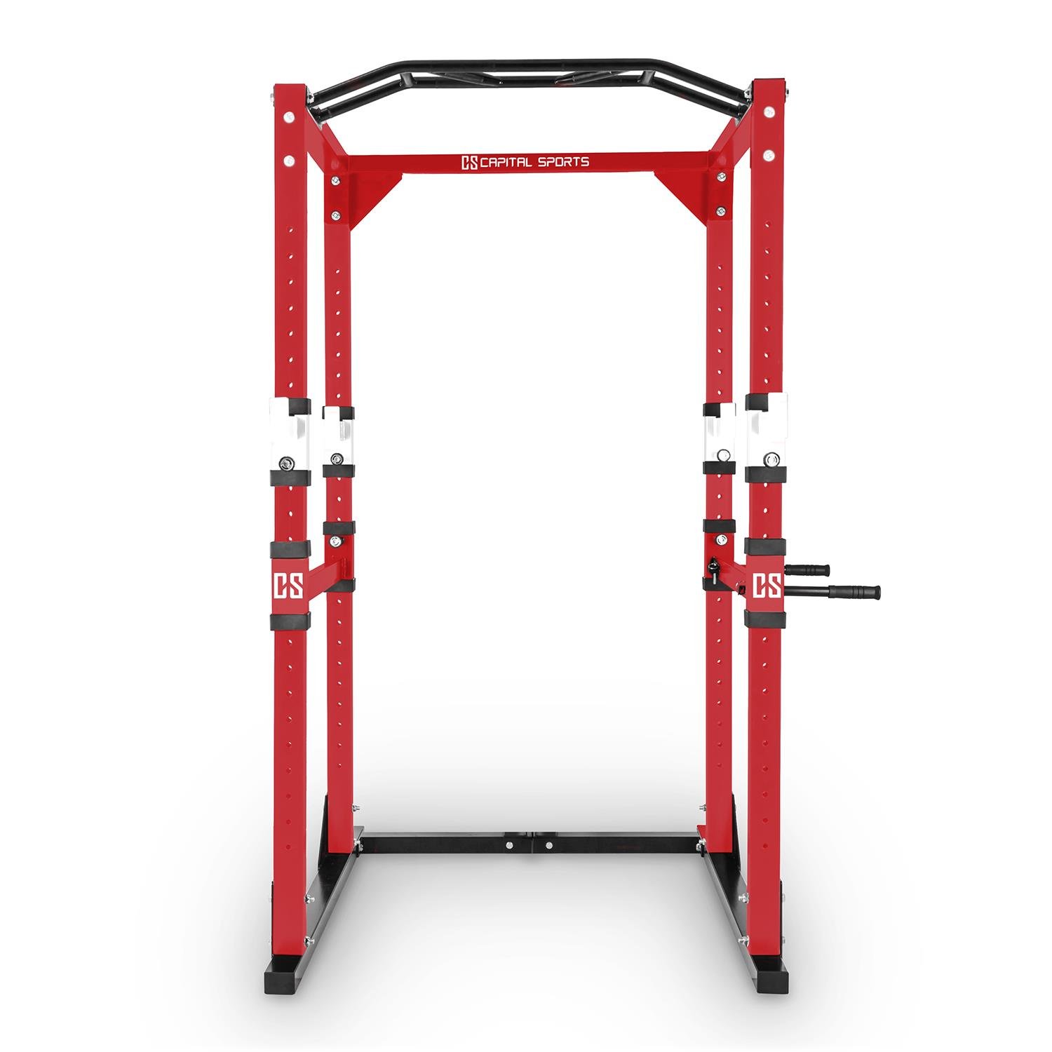 Capital Sports Tremendour - Power Rack Multifunzione, Sbarra per Trazioni Multigrip, 2X Safety Spotter, 4X Ganci J Regolabili, Peso Max Utente: 120Kg, Portata Max: 300Kg