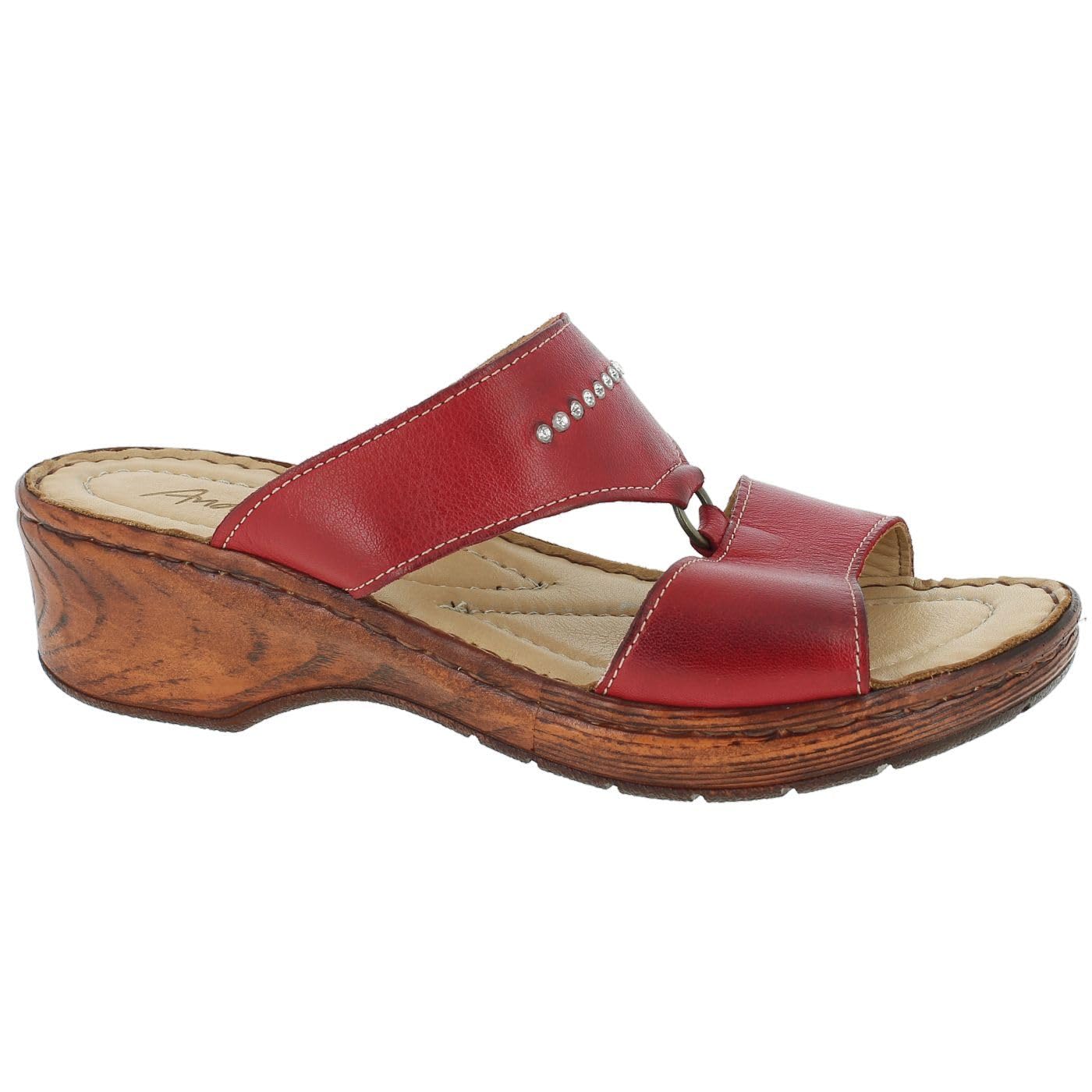 Andrea Conti Women's Mules, red, 39 EU, Rot, 7 UK