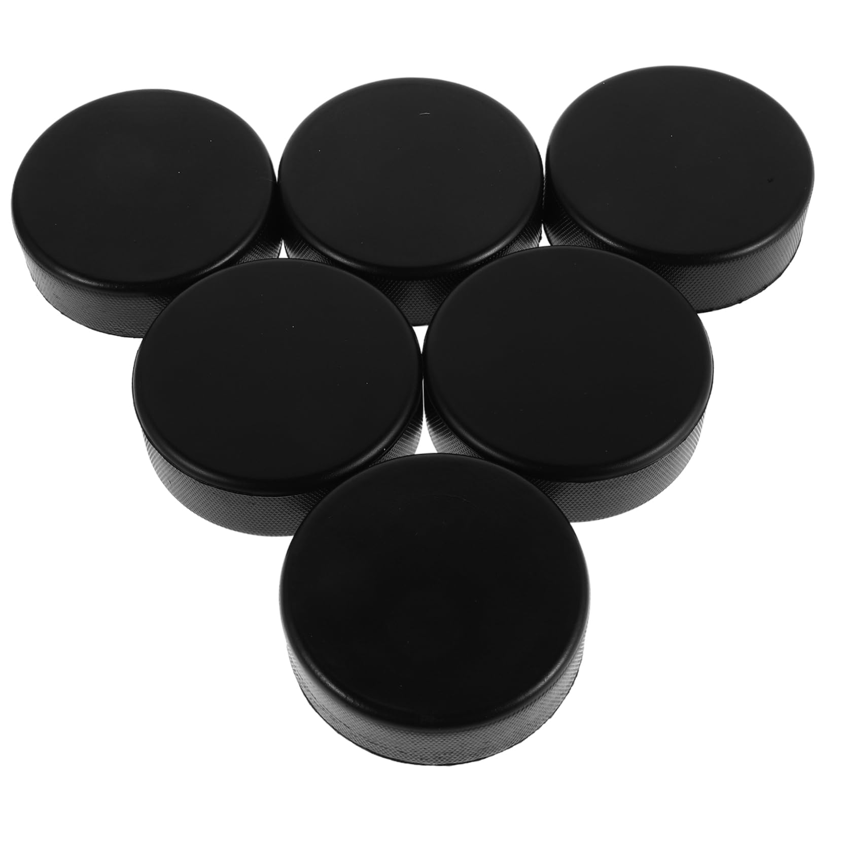 BESPORTBLE 20pcs Solid Black Ice Hockey for Training and Practice Durable PU Material for Enhanced Skill Development and Lightweight Portability for Ice and Table Hockey Games