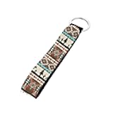 STUOARTE Aztec Horse Cactus Print Car Keychain Long Hand Wristlet Keychain, Neoprene Lanyards Keychain Wrist Wristlet Strap Key Chain Holder, Long Wristlet Keychain Strap with Key Ring