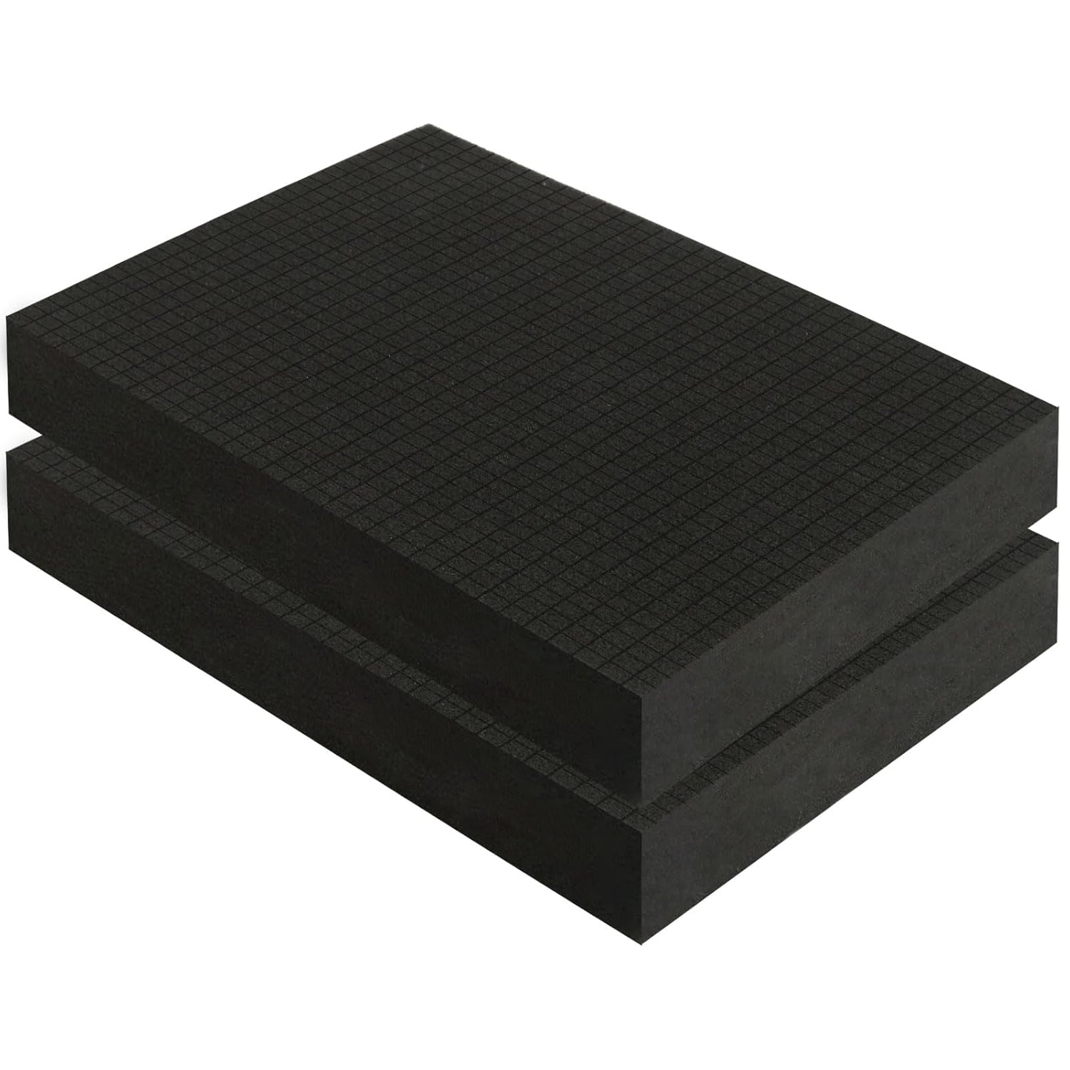 6 Pack Gun Case Foam - 16x12x2 Inch Pick and Pluck Foam Inserts for Cases - Customizable, Black High Density Polyurethane Packaging Sheet Padding for Craft, Cameras, Toolboxes and Guns Storage