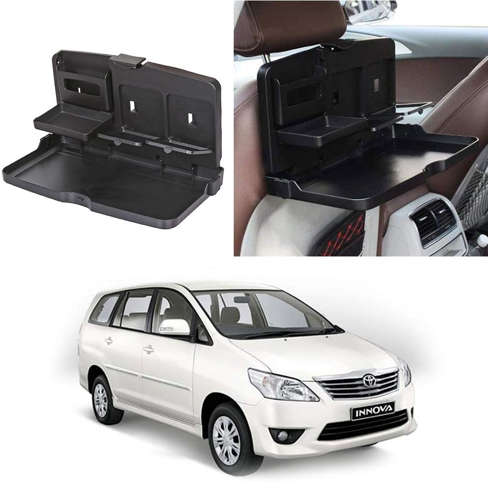 FLIPXEN Interior Storage Tray Car Travel Plastic Fold able Meal Drink