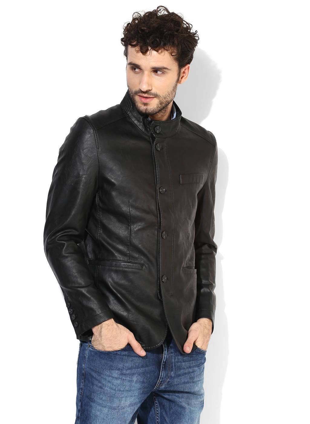 Genuine Lambskin Leather Blazer Jacket Jodhpuri Coat