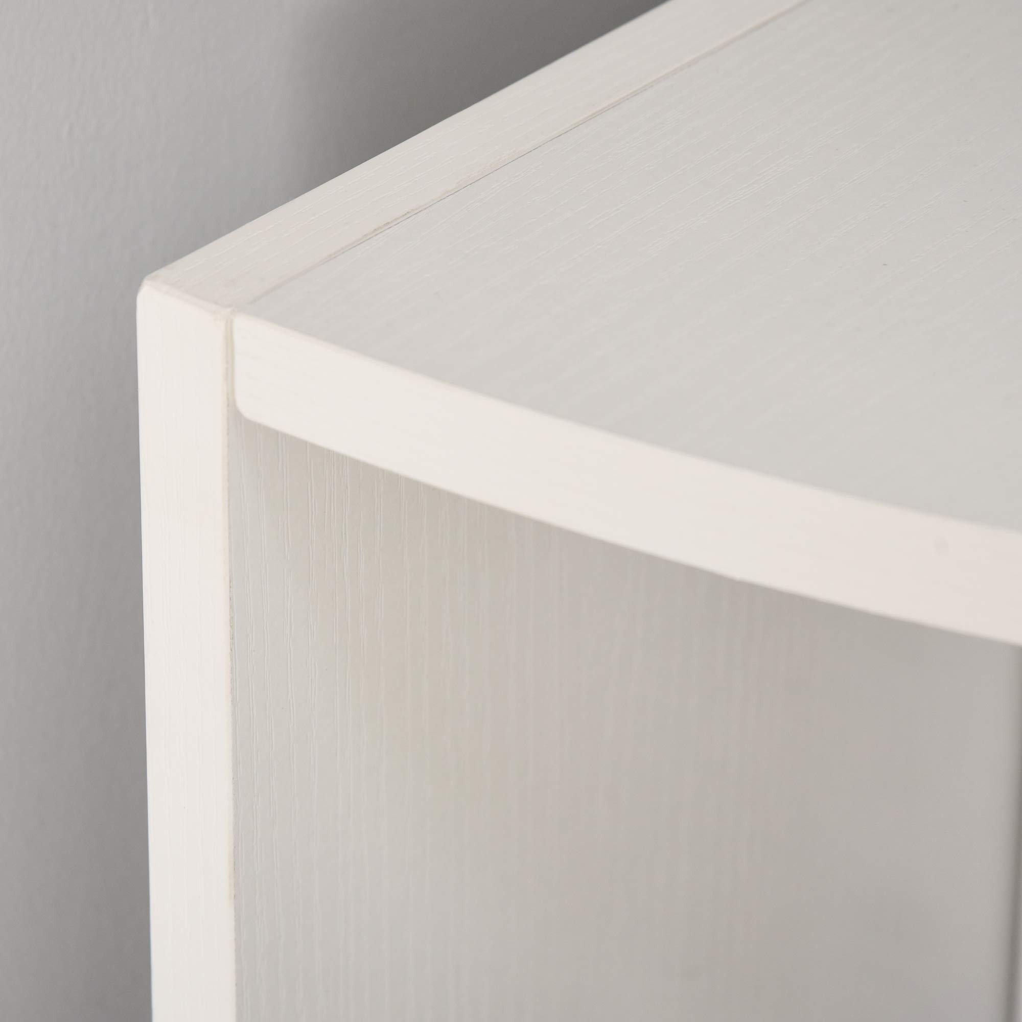 HOMCOM Libreria ad Angolo 4 Ripiani a Muro e Parete Legno 39.5x39.5x120cm Bianco