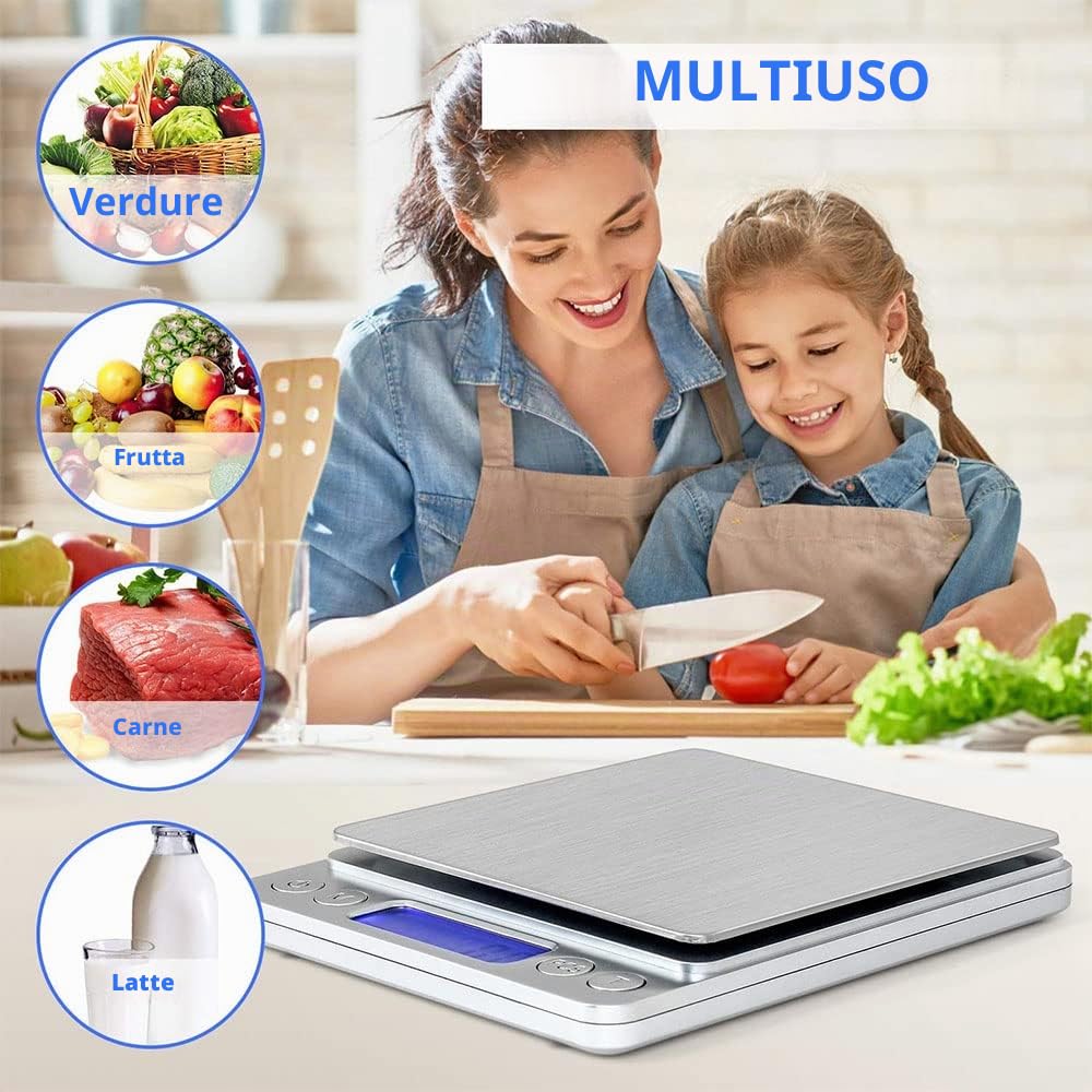 Bilancia digitale, 500 g/0.01g professionale Bilancia di precisione/Pesalettere/Bilancia per oro/Bilancia Tascabile, Molto Preciso, Wake Up Easy, Pocket Scale, 500/0.01g