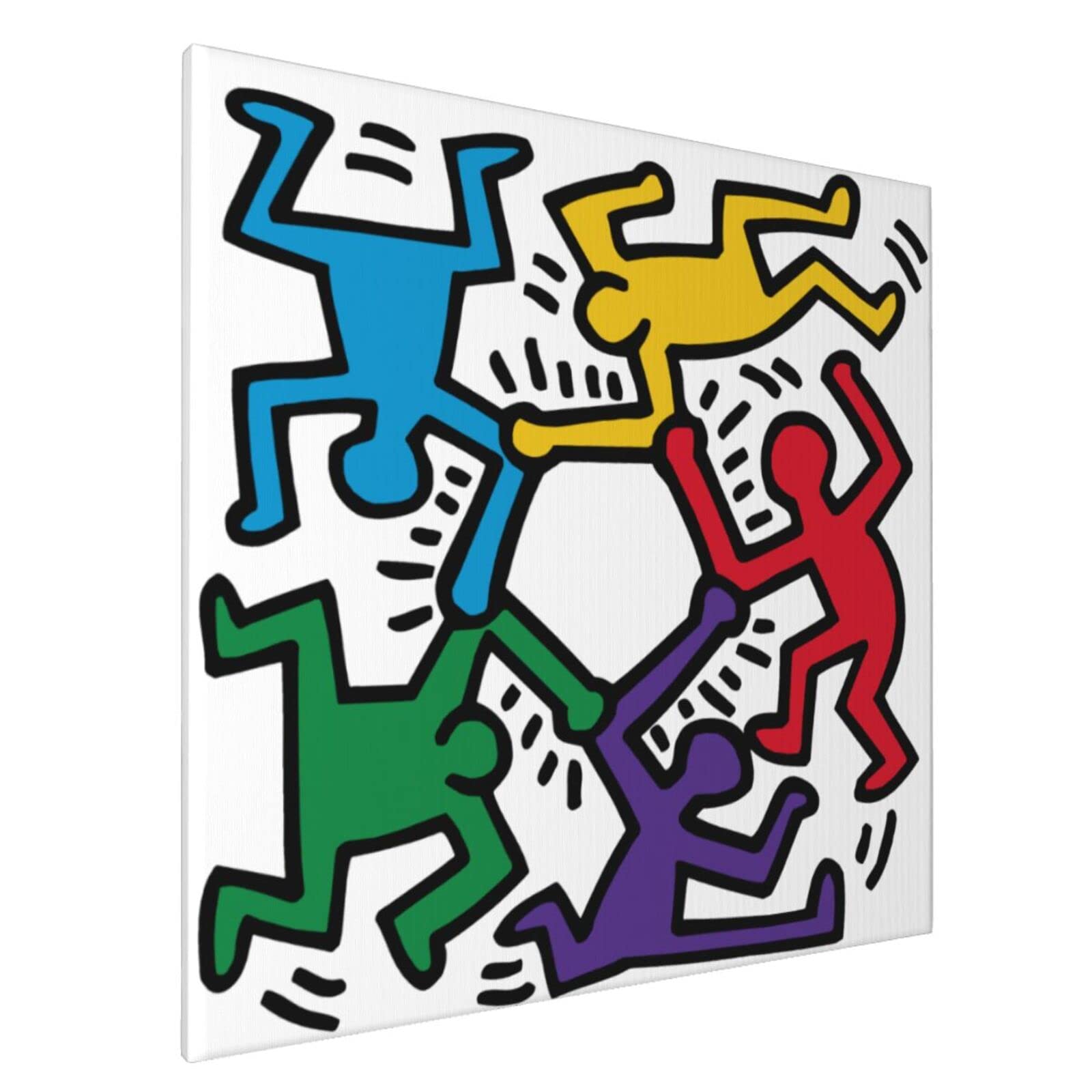 Amazon インテリア絵画 壁の絵 壁掛け絵画 壁飾り キース ヘリング 飾り絵 フレーム無し絵画 アートフレーム リビングの装飾用 玄関装飾用 寝室装飾用 キャンバス絵画 パネル絵 アートパネル モダンでシンプル 部屋飾り 贈り物 50 50cm ウォールステッカー オンライン通販