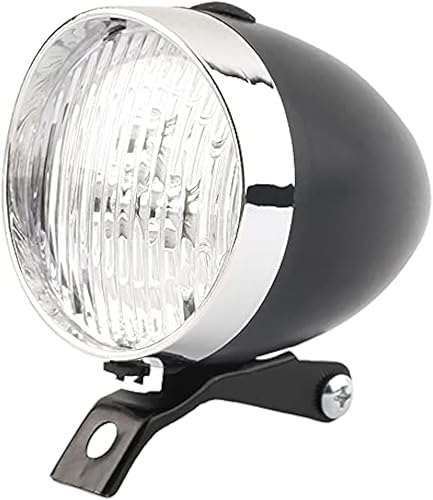 BlueSunshine - Lámpara de luz delantera para bicicleta, estilo vintage, retro, 3 luces LED con soporte