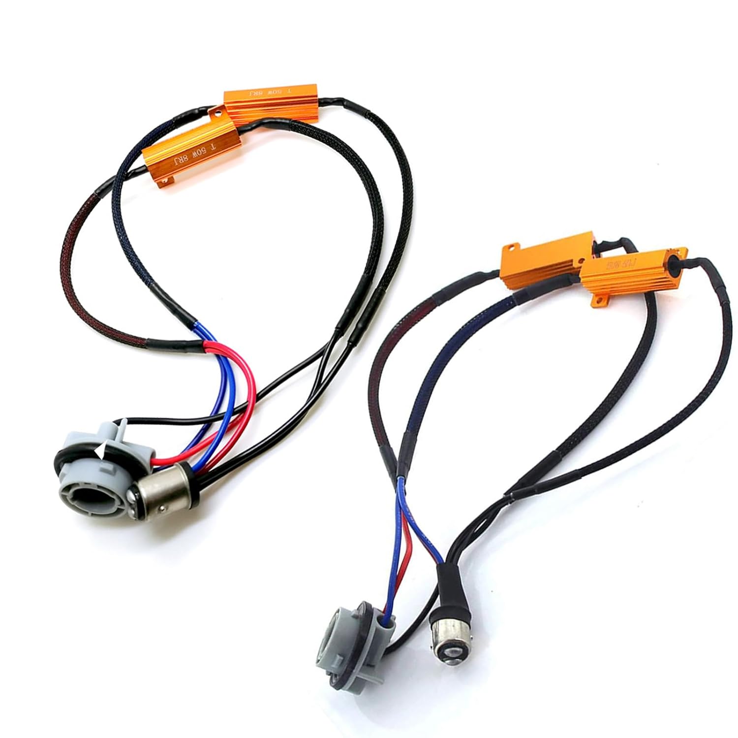 TOPKU 1157 LED Load Resistor Kit 50W 8ohm Turn Signal Bulb Relay Harness Adapter Anti Flicker Error Decoder Warning Canceller