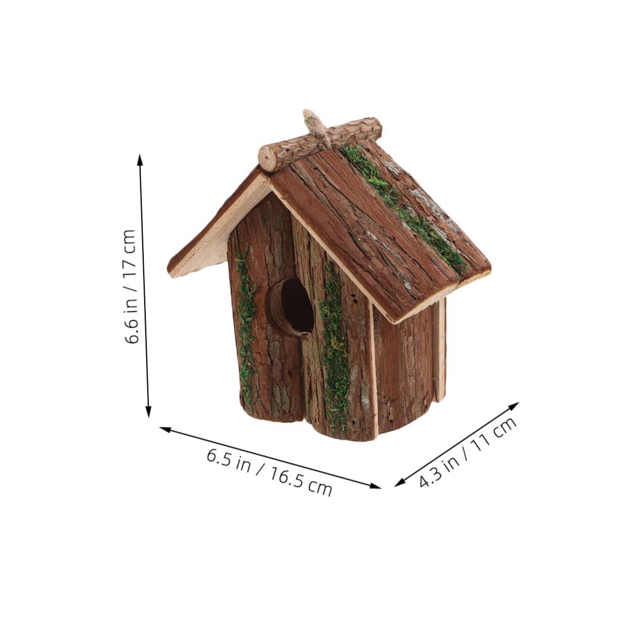 Toyvian 2 Stück Hängende Vogelhäuser aus Naturholz für Draußen Nistkasten Im Landhausstil Dekoratives Gartenvogelnest aus Baumrinde