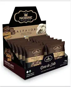 Alfajor Doce de Leite C/Chocolate Meio Amargo 50 gr - Cx 12 unidades - Nobre