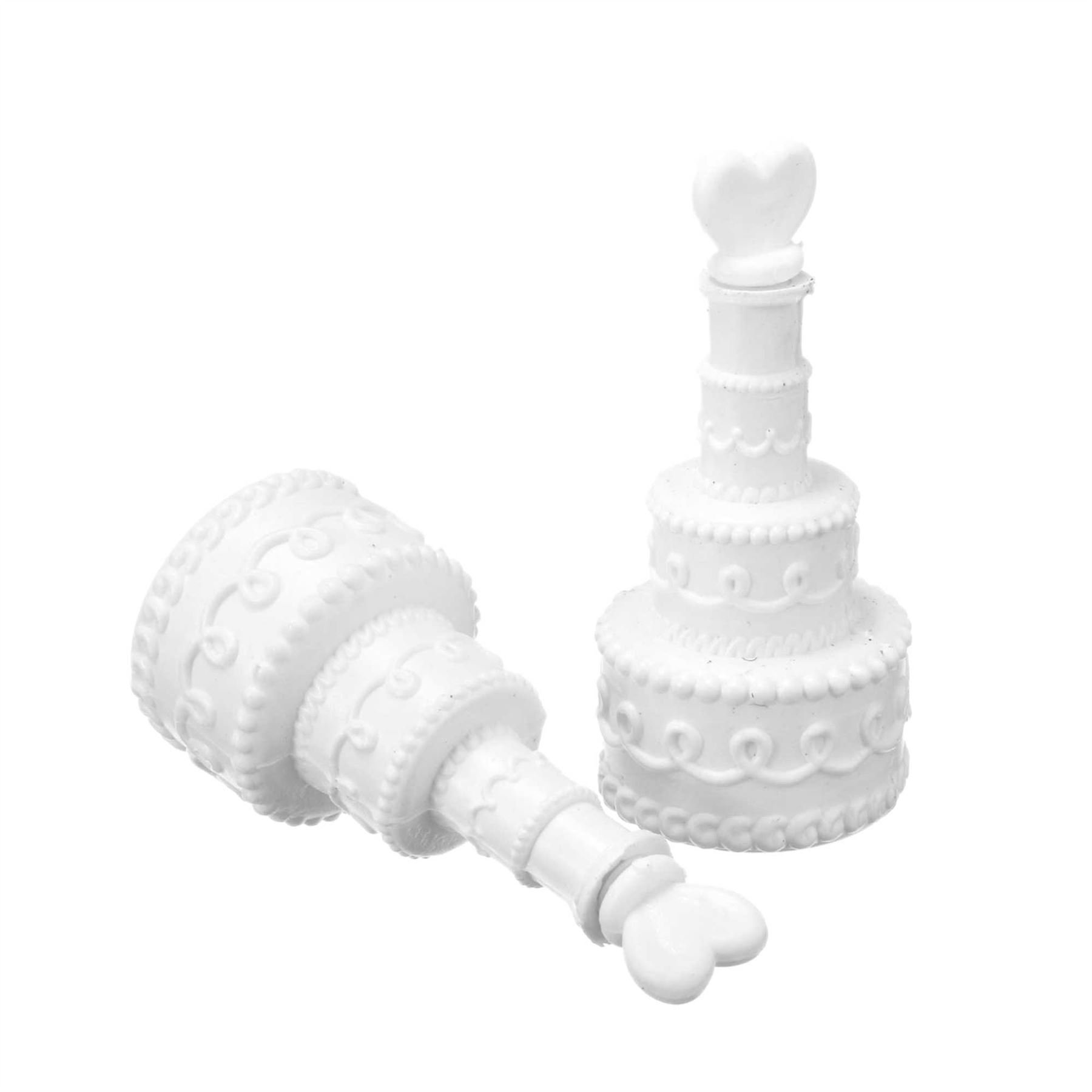 144 Wedding Cake Shape Bubble White Wand Favours Table Decoration Party Games Accessories Favours Toys Gifts - Image 4