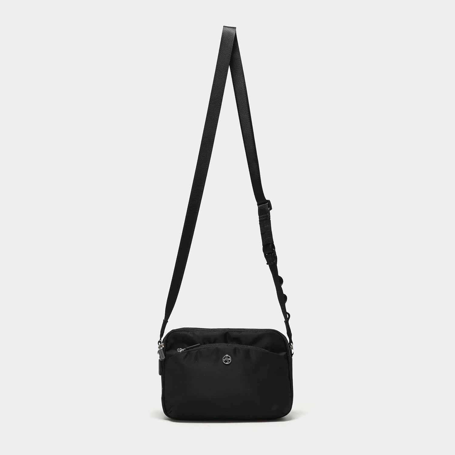 Pander Small Crossbody Bag for Women, Lightweight Nylon Everyday Purse with Adjustable Strap, Multi Pocket Water Repellent Shoulder Bag for Work Travel Errands, Black - Image 3