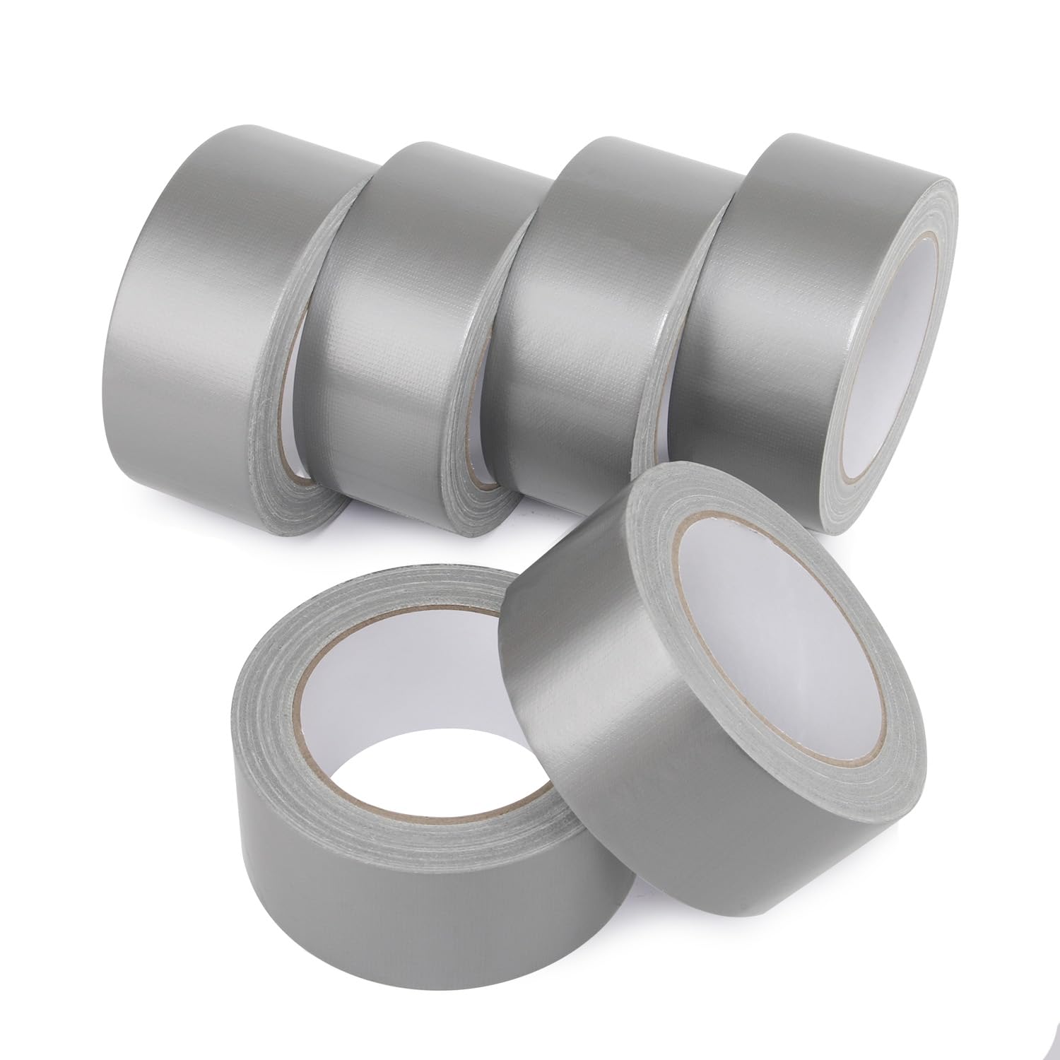 Lichamp Cinta adhesiva plateada resistente al agua, 6 unidades, 5 cm x 25 yardas x 9 mil por rollo, A206GY