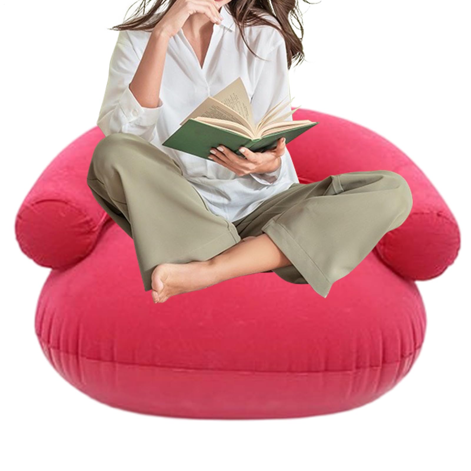 Fauteuil gonflable en peluche idéal pour vos soirées cinéma à la maison